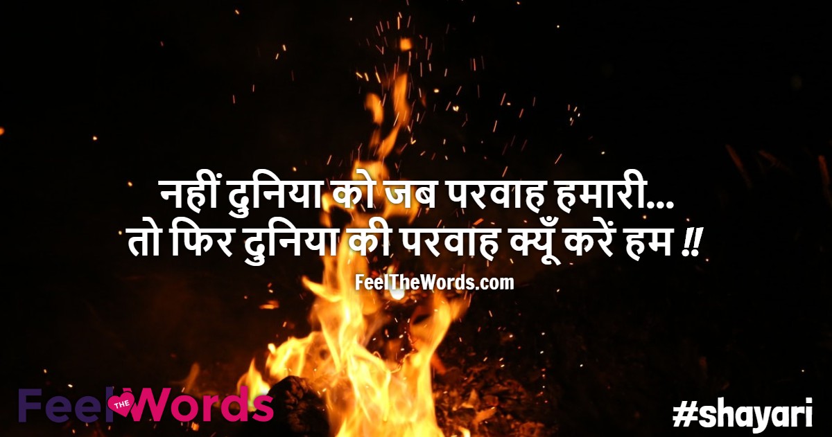 नहीं दुनिया को जब परवाह हमारी