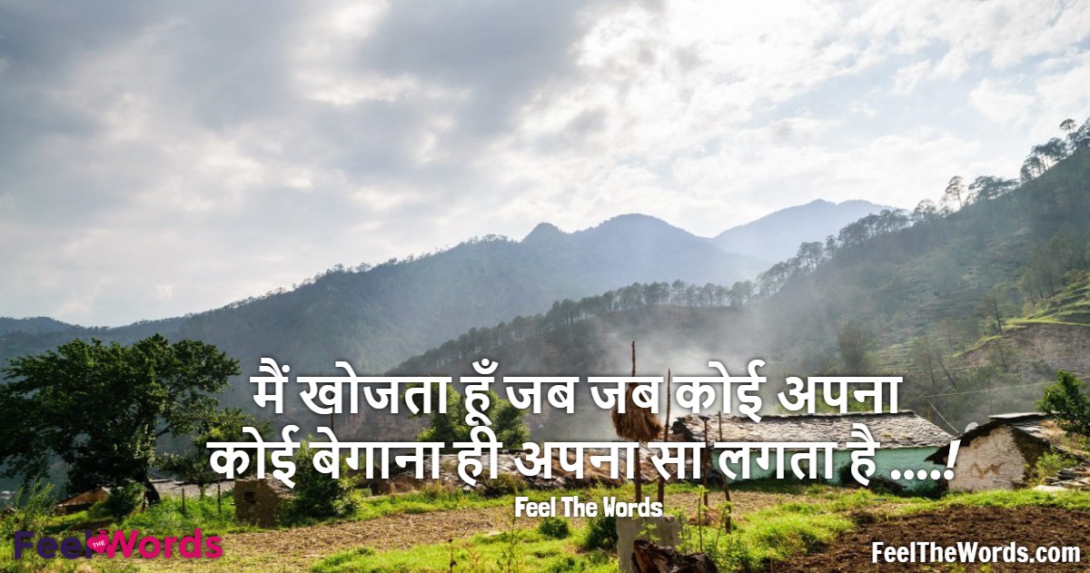 मैं खोजता हूँ जब जब कोई अपना