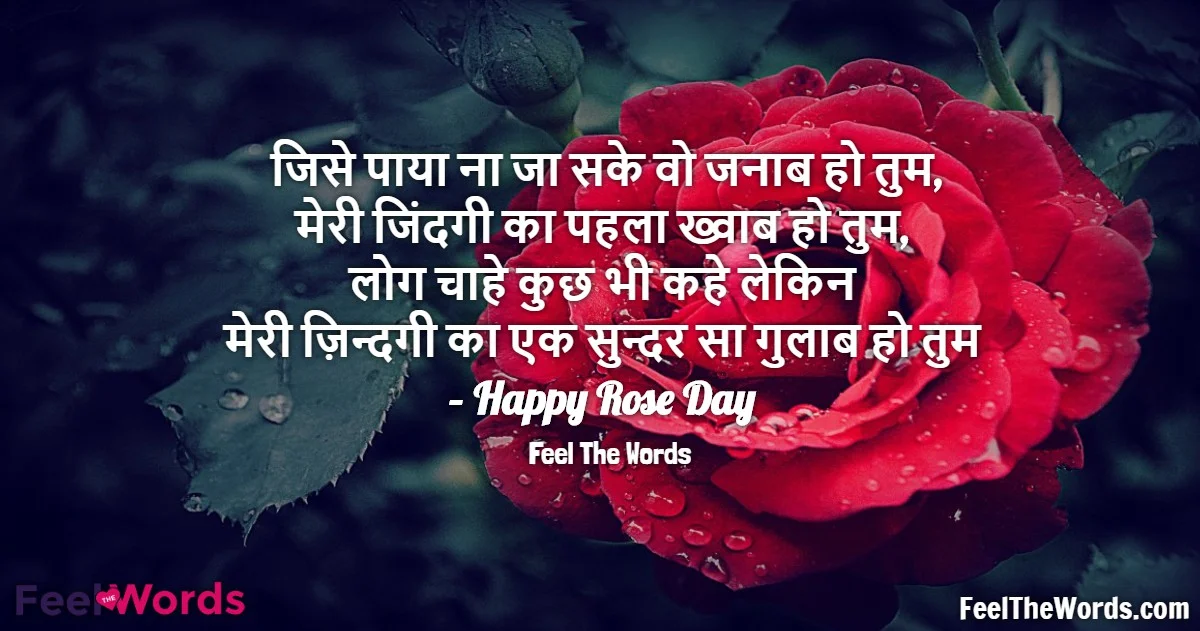 Rose Day Shayari - रोज डे शायरी