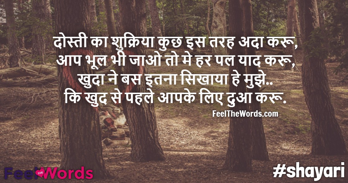 Shukriya Shayari - शुक्रिया शायरी